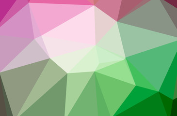 Illustration of abstract Green, Purple horizontal low poly background. Beautiful polygon design pattern.