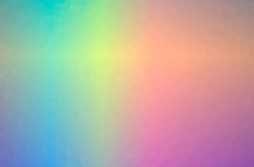 Illustration of abstract Blue, Green, Orange, Yellow horizontal low poly background. Beautiful polygon design pattern.