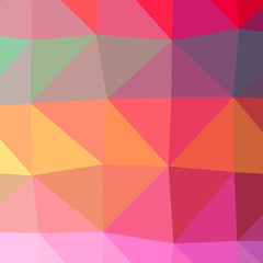 Illustration of abstract low poly red square background.