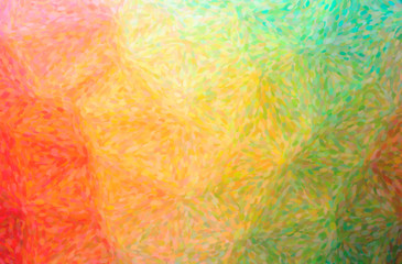 Abstract illustration of green, orange, pink, red Impressionist Pointlilism background