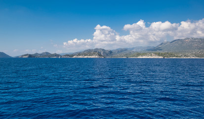 Fototapeta na wymiar The coast of Mediterranean sea