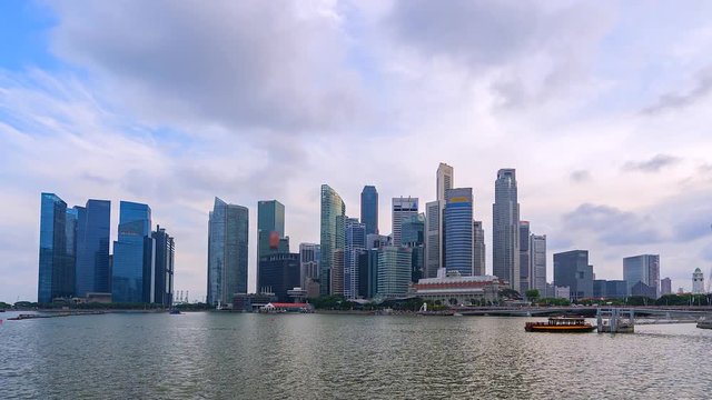 Time Laples View, Singapore City, Beautiful Marina Bay Area