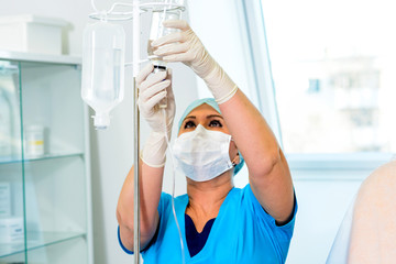 Set up the installed drip system.