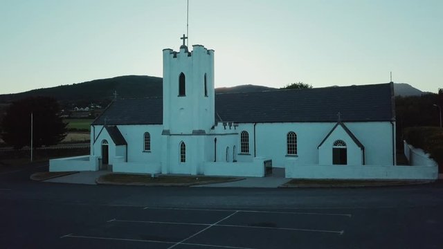 Church of St James, Carlingford, Co Louth, Ireland Grange, tracking full shot