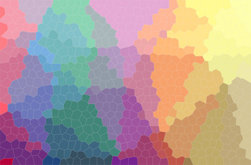 Abstract illustration of green, orange, pink, red, yellow Small Hexagon background