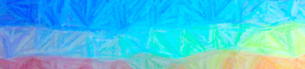 Abstract illustration of blue and orange Long brush Strokes Pastel background