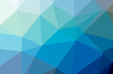 Illustration of abstract Blue, Green horizontal low poly background. Beautiful polygon design pattern.