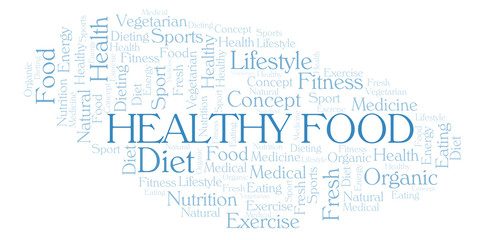 Healthy Food word cloud.