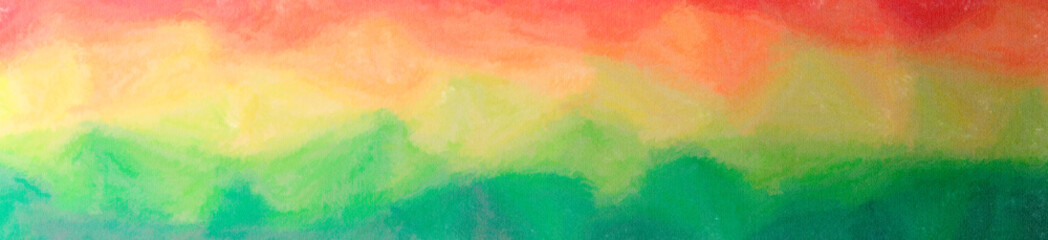 Abstract illustration of green, pink, red, yellow Wax Crayon background