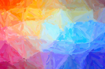 Fototapeta na wymiar Abstract illustration of blue, orange, pink, purple, red Impressionist Impasto background