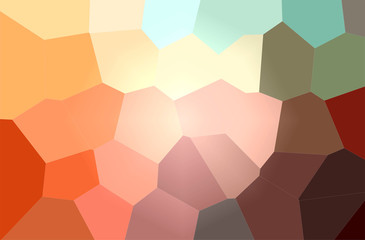 Abstract illustration of orange, yellow Giant Hexagon background