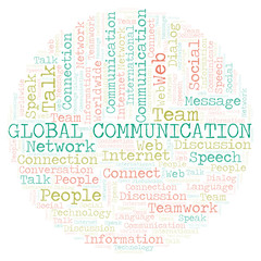 Global Communication word cloud.