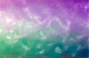 Abstract illustration of green, purple Watercolor with low coverage background