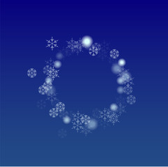 Beautiful Christmas Background with Falling Snowflakes