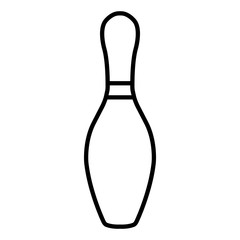 Bowling line icon, logo isolated on white background