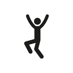 The icon is a joyful person