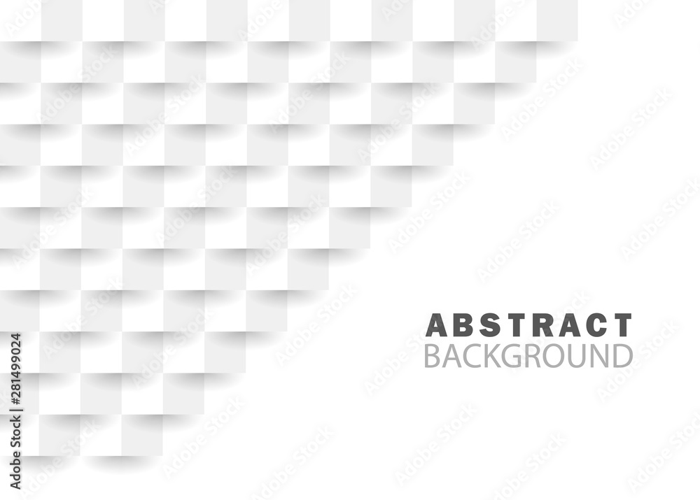 Aufkleber white abstract background with geometric texture.modern architecture background. creative geometric 