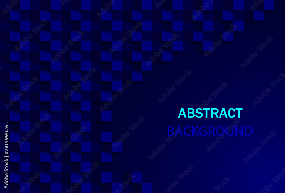 Aufkleber dark blue abstract background with geometric texture.modern architecture background. creative geomet