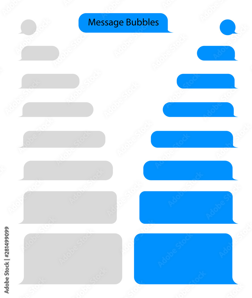 Poster message bubble chat for text, sms. chat messenger at bubble form in flat style. blank message for te