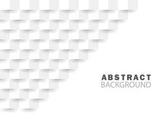 White abstract background with geometric texture.Modern architecture background. Creative geometric square for website. vector