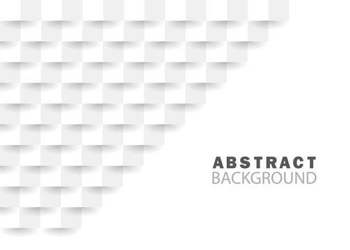 White abstract background with geometric texture.Modern architecture background. Creative geometric square for website. vector