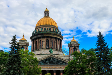 Fototapeta premium Saint Isaac's Cathedral or Isaakievskiy Sobor in St. Petersburg, Russia