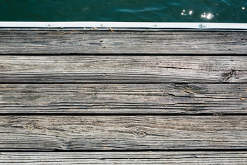 Top View of Wooden Dock with Water