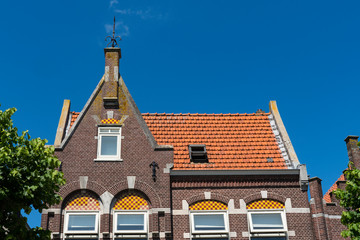 house with orange roof tiles in Schagen, The Netherlands
