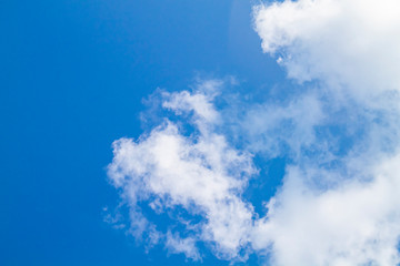 Obraz premium white clouds against the blue sky.