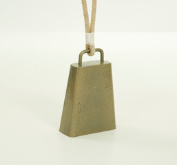 Brass Cow Bell on white
