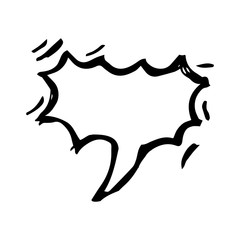 Fototapeta premium Hand drawn blank Speech Bubble
