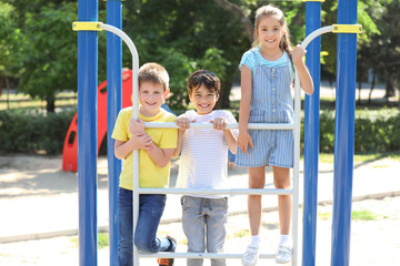 Obraz premium Cute little children on playground