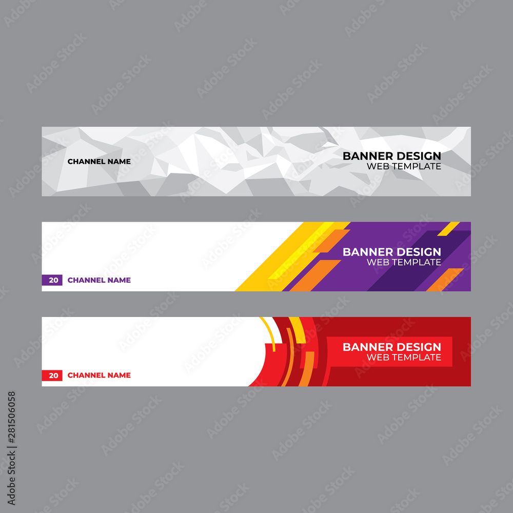 Wall mural web banner design, template header for site