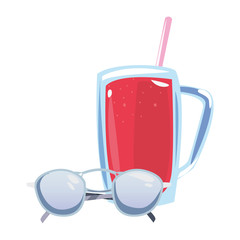 summer time vacation flat design