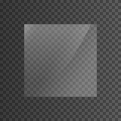 The texture of glass, mirrors, windows. Square glass plate. Light effect for a picture or a mirror. Beautiful realistic reflection. The interior of the house.