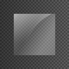 The texture of glass, mirrors, windows. Square glass plate. Light effect for a picture or a mirror. Beautiful realistic reflection. The interior of the house.