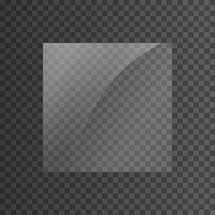 The texture of glass, mirrors, windows. Square glass plate. Light effect for a picture or a mirror. Beautiful realistic reflection. The interior of the house.