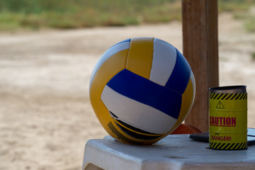 volleyball ball on the beach