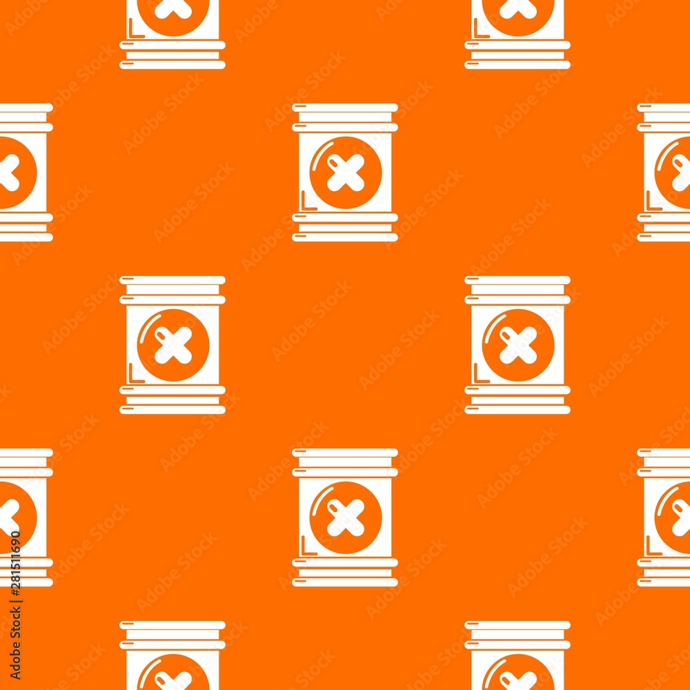 Poster toxic waste container pattern vector orange for any web design best