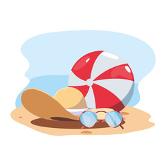 summer time vacation flat design