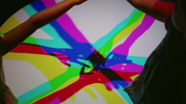 happy colorful hands celebrating rainbow culture for global community multicultural celebration equality teamwork concept 4k