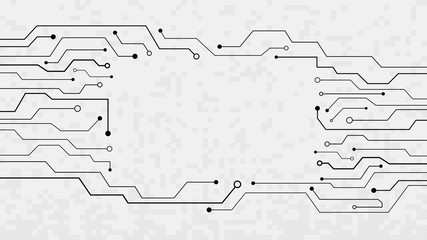 Circuit board on white background. Technology vector background.