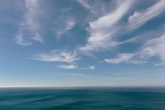 Fototapeta View of sea against cloudy sky