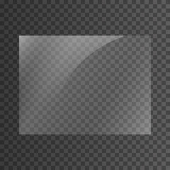 The texture of rectangle glass plate, mirror, windows. Light effect for a picture or a mirror. Beautiful realistic reflection. The interior of the house stock vector 