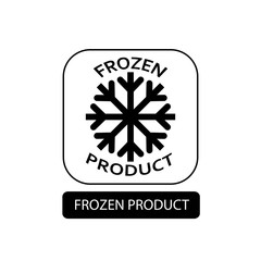 Frozen product sign. Flat packaging symbol. Mail box icon isolated on white. Vector illustration