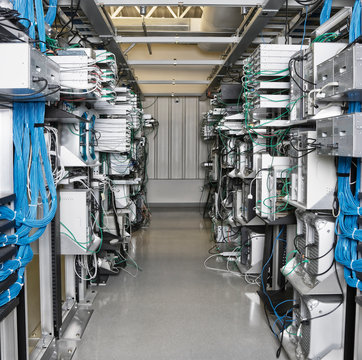 Interior view of computer server room