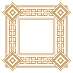 Isolated art deco frame design