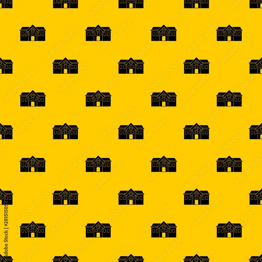 Poster chapel pattern seamless vector repeat geometric yellow for any design