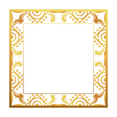 Isolated art deco frame design