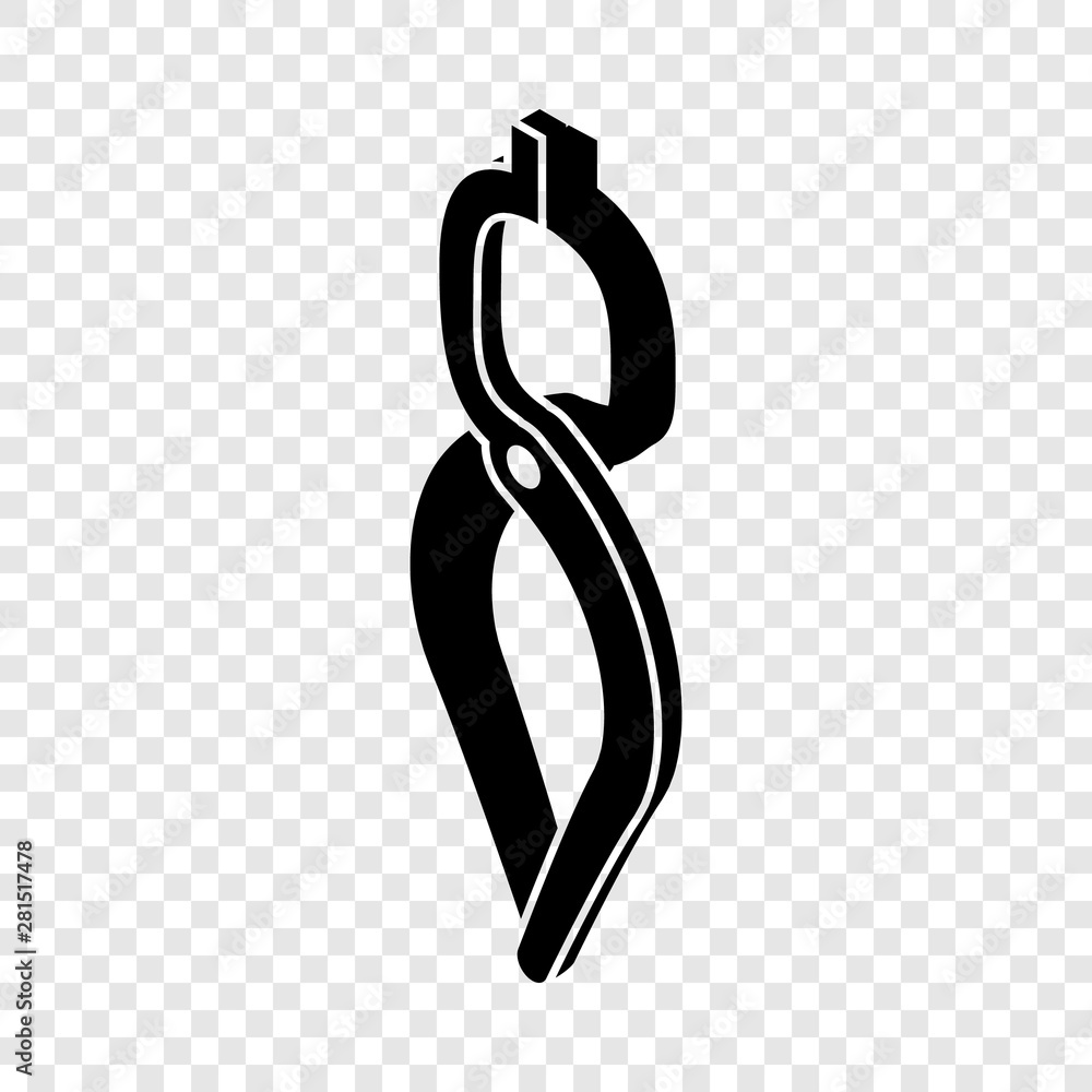 Poster blacksmith tong icon. simple illustration of blacksmith tong vector icon for web